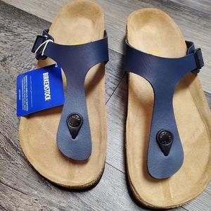 Birkenstock Gizeh Size 39 Navy thong sandal NWT
